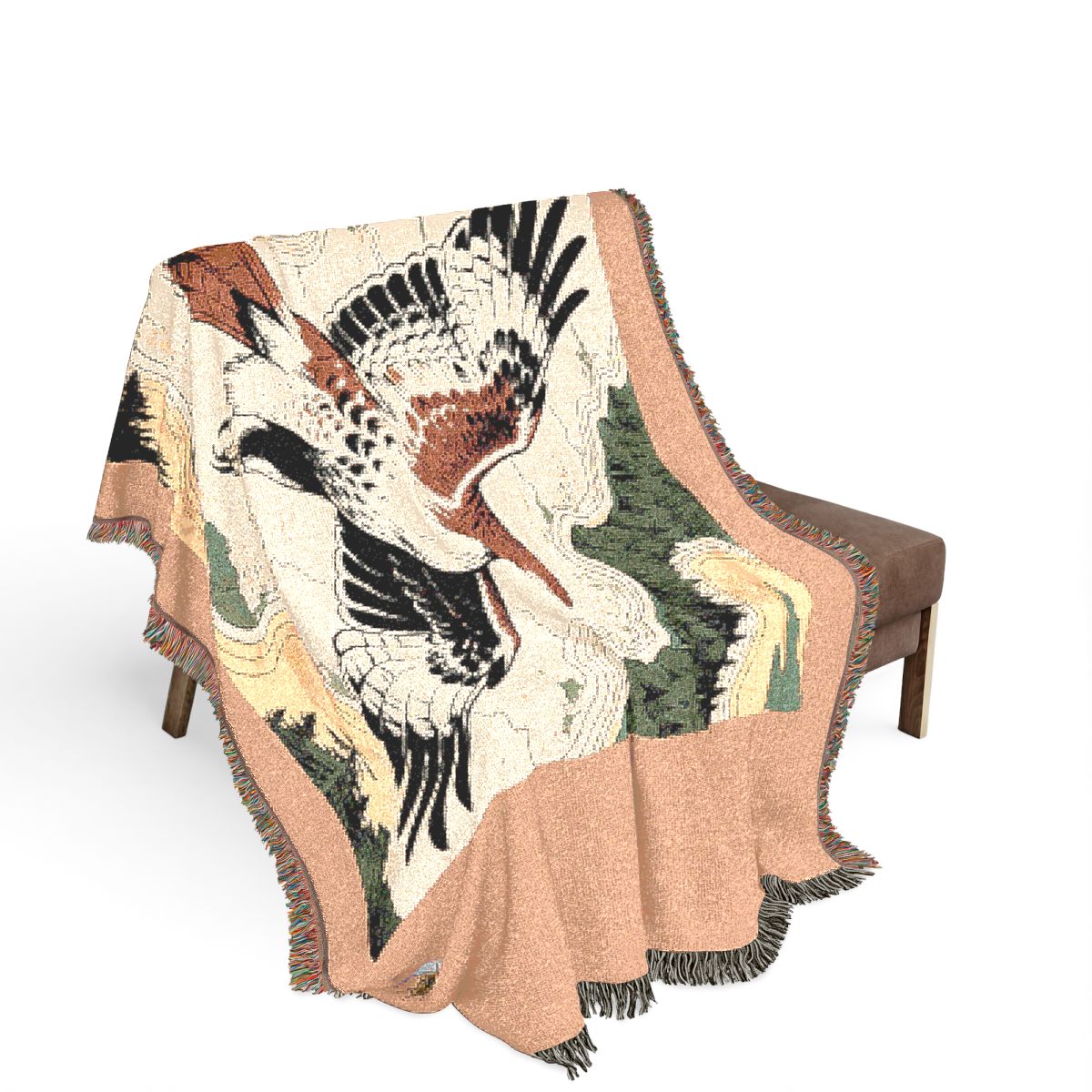 Original Art 1437 100% Cotton Woven Blanket, other view.