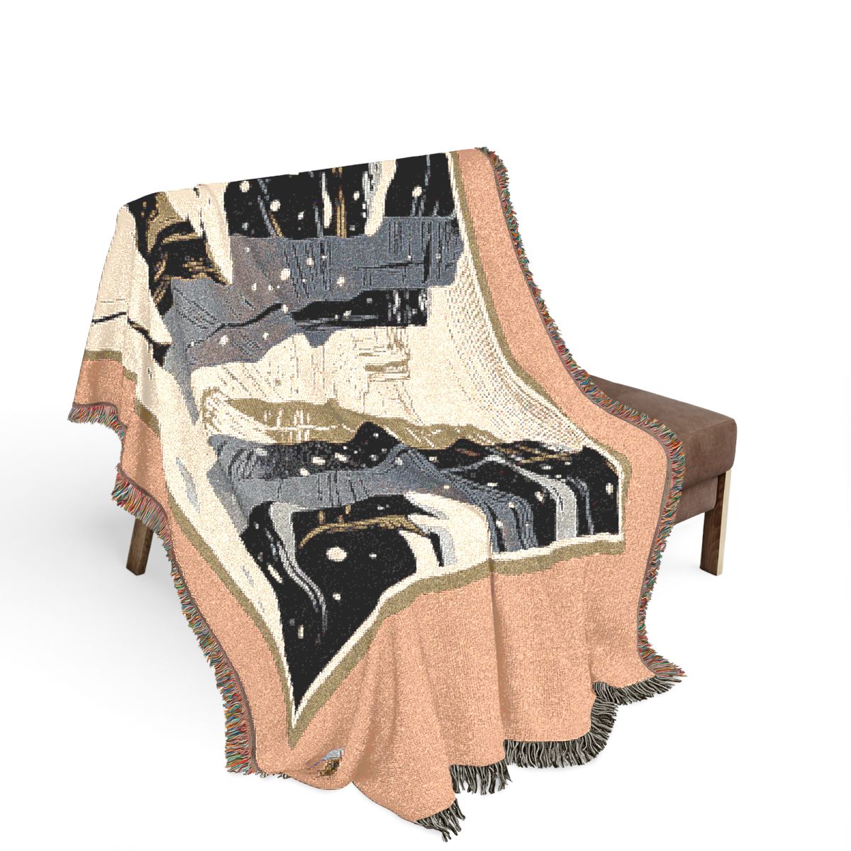 Original Art 1439 100% Cotton Woven Blanket, other view.