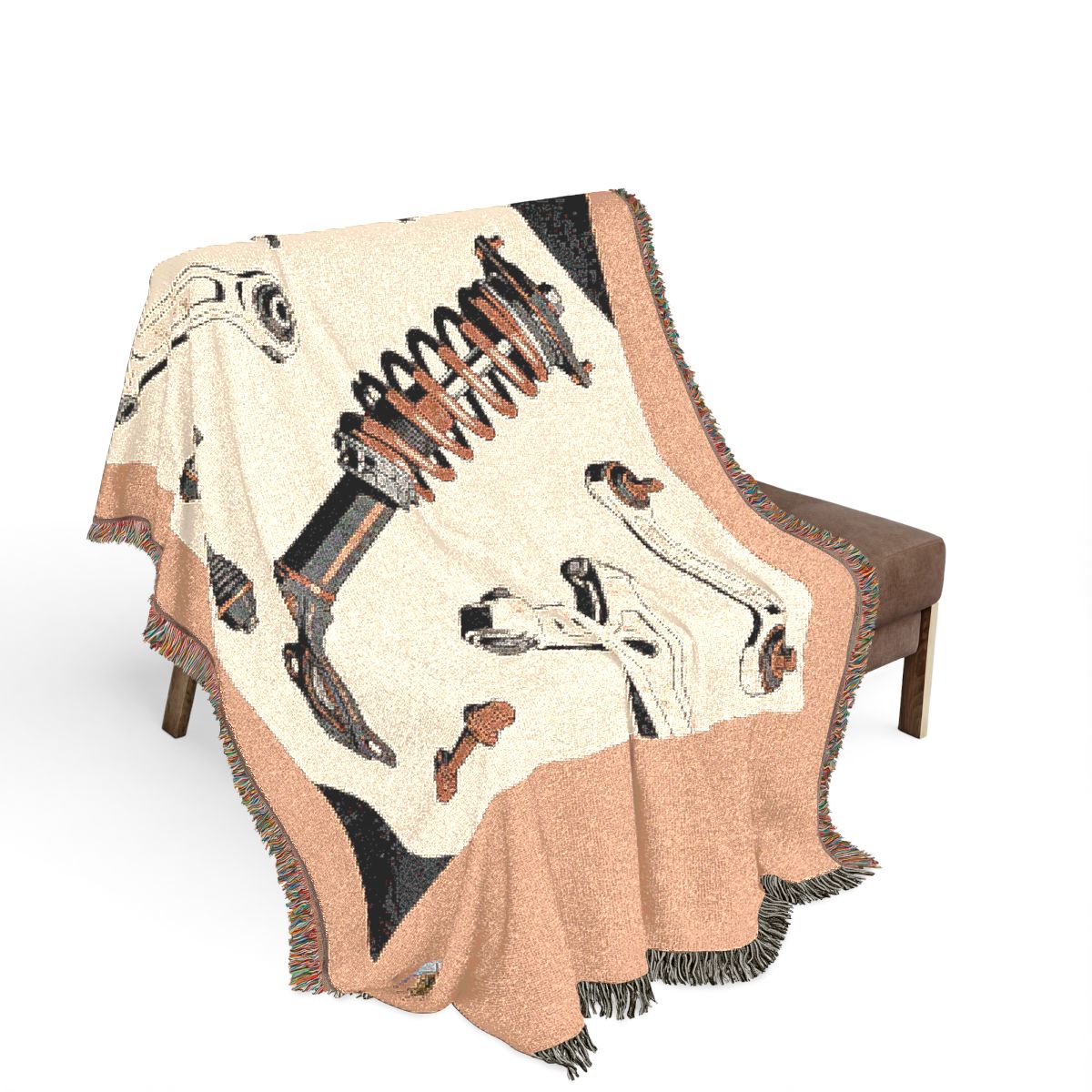 Original Art 1441 100% Cotton Woven Blanket, other view.