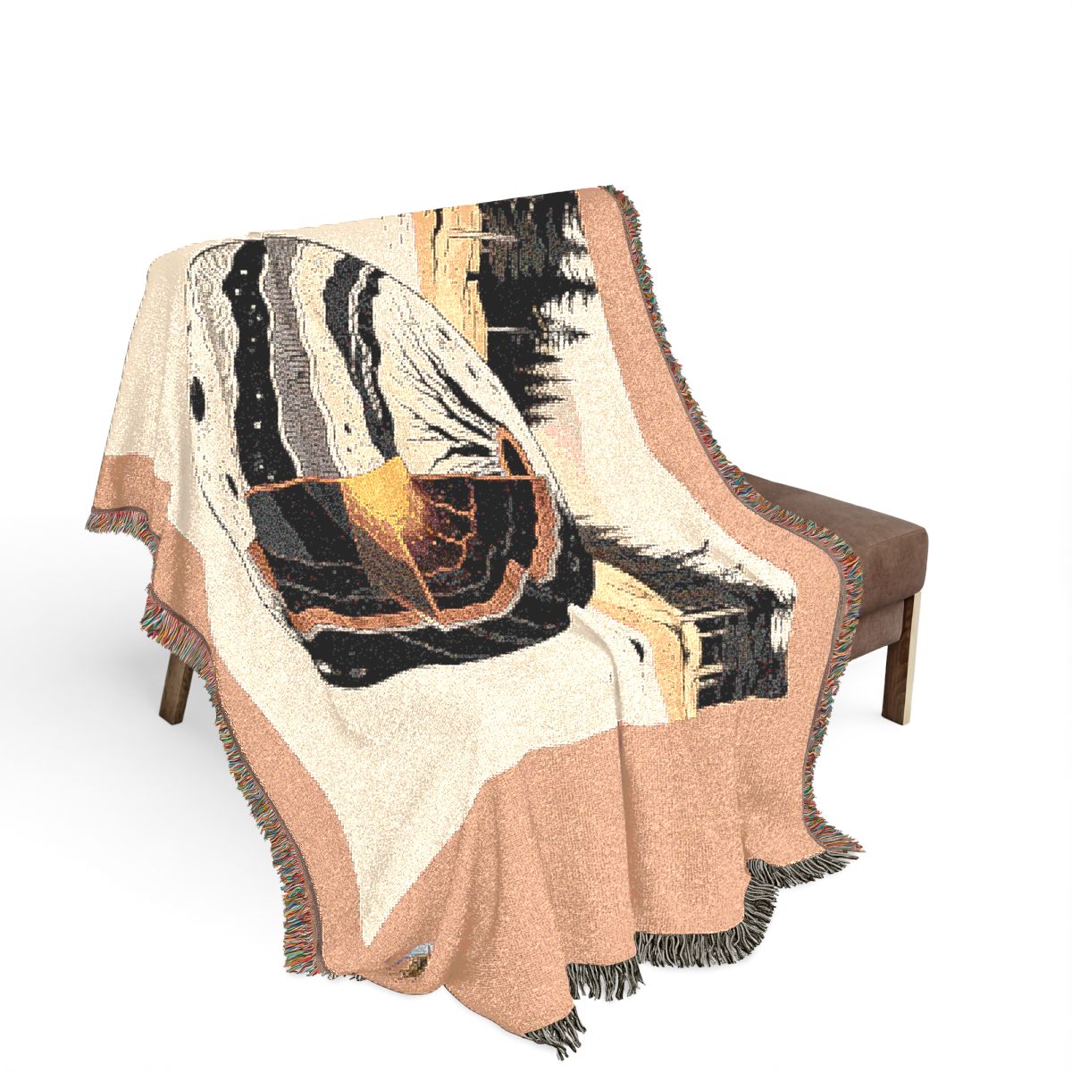 Original Art 1442 100% Cotton Woven Blanket, other view.