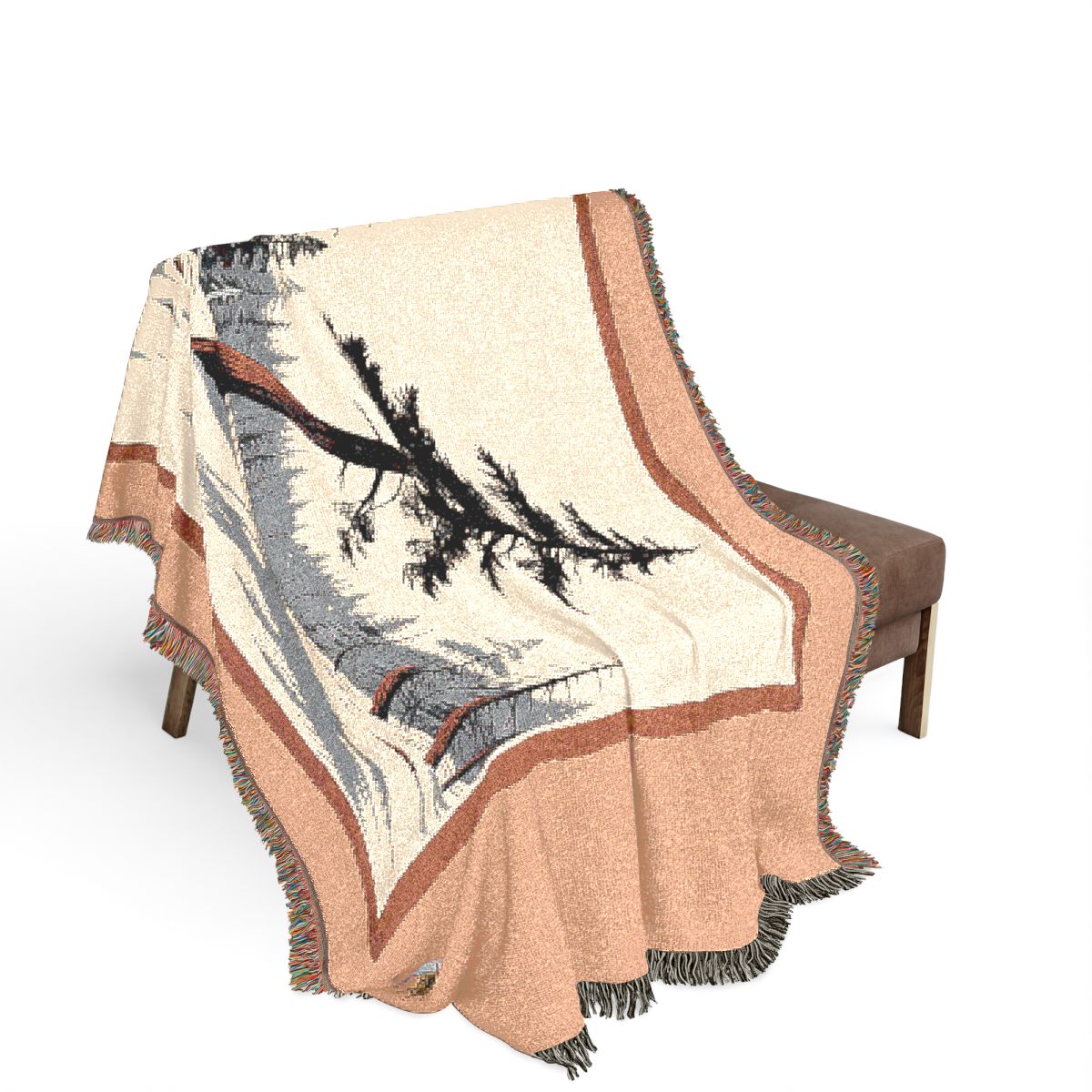 Original Art 1443 100% Cotton Woven Blanket, other view.