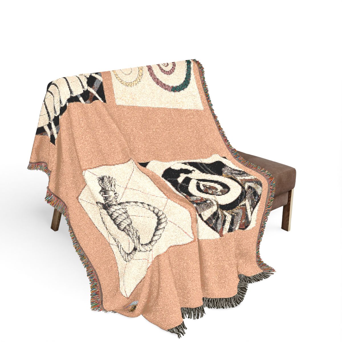 Original Art 1444 100% Cotton Woven Blanket, other view.