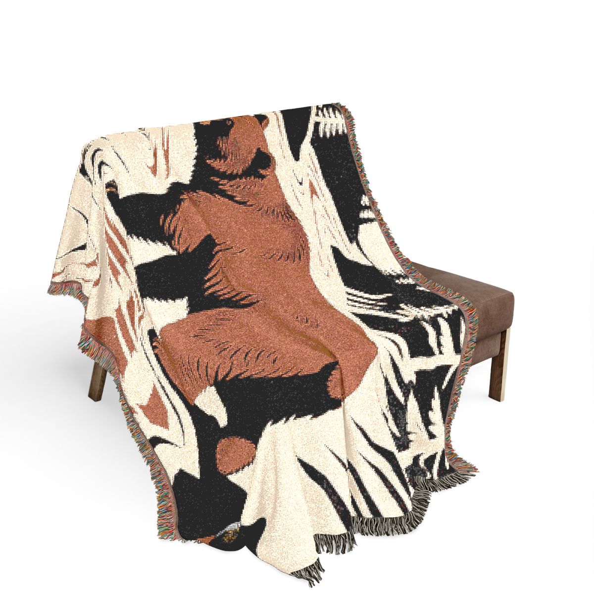 Original Art 1452 100% Cotton Woven Blanket, other view.