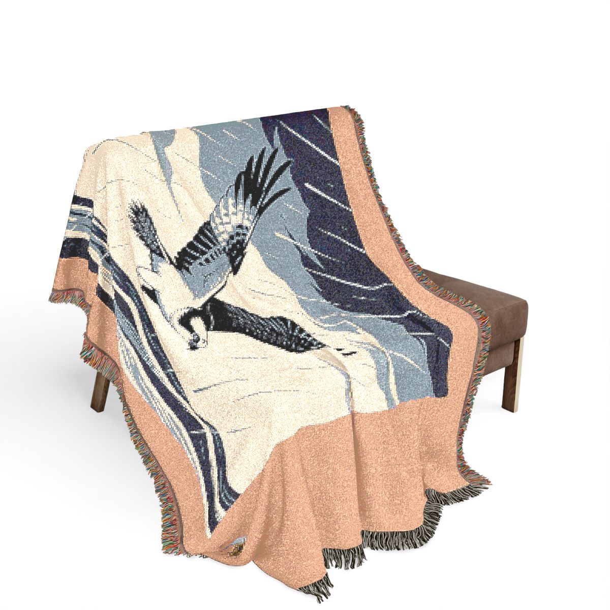 Original Art 1453 100% Cotton Woven Blanket, other view.