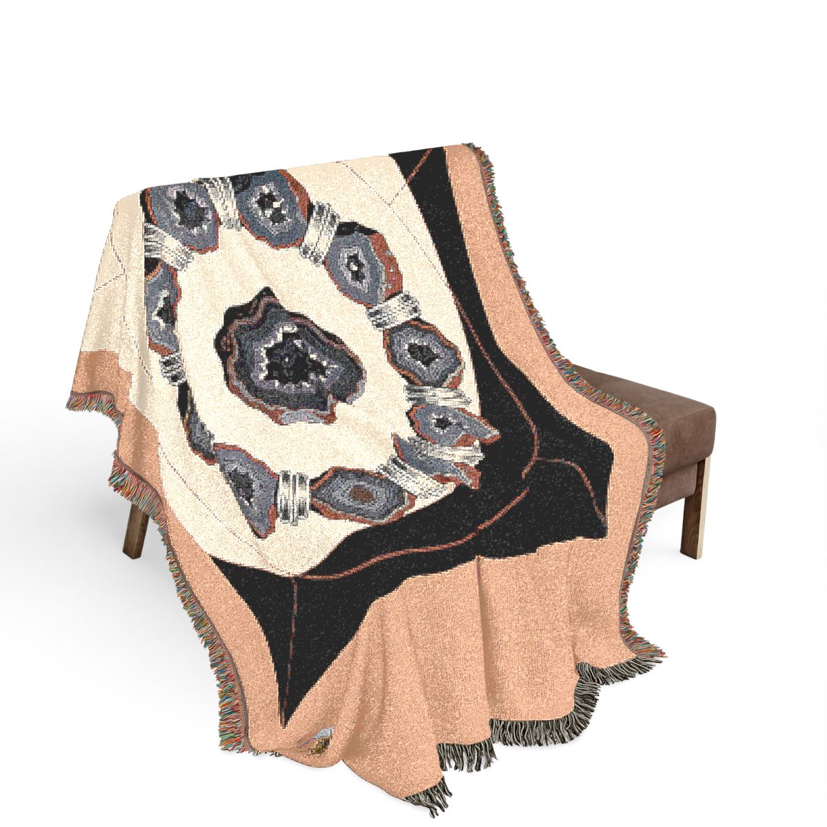 Original Art 1129 100% Cotton Woven Blanket, other view.