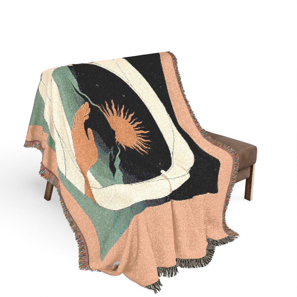 Original Art 1131 100% Cotton Woven Blanket, other view.