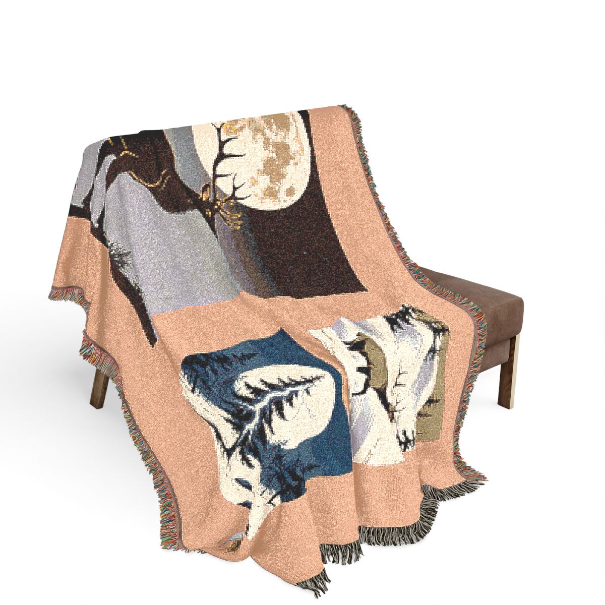 Original Art 1136 100% Cotton Woven Blanket, other view.