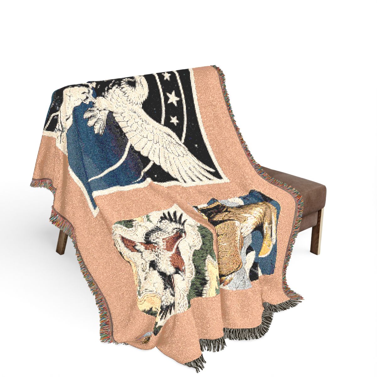 Original Art 1137 100% Cotton Woven Blanket, other view.