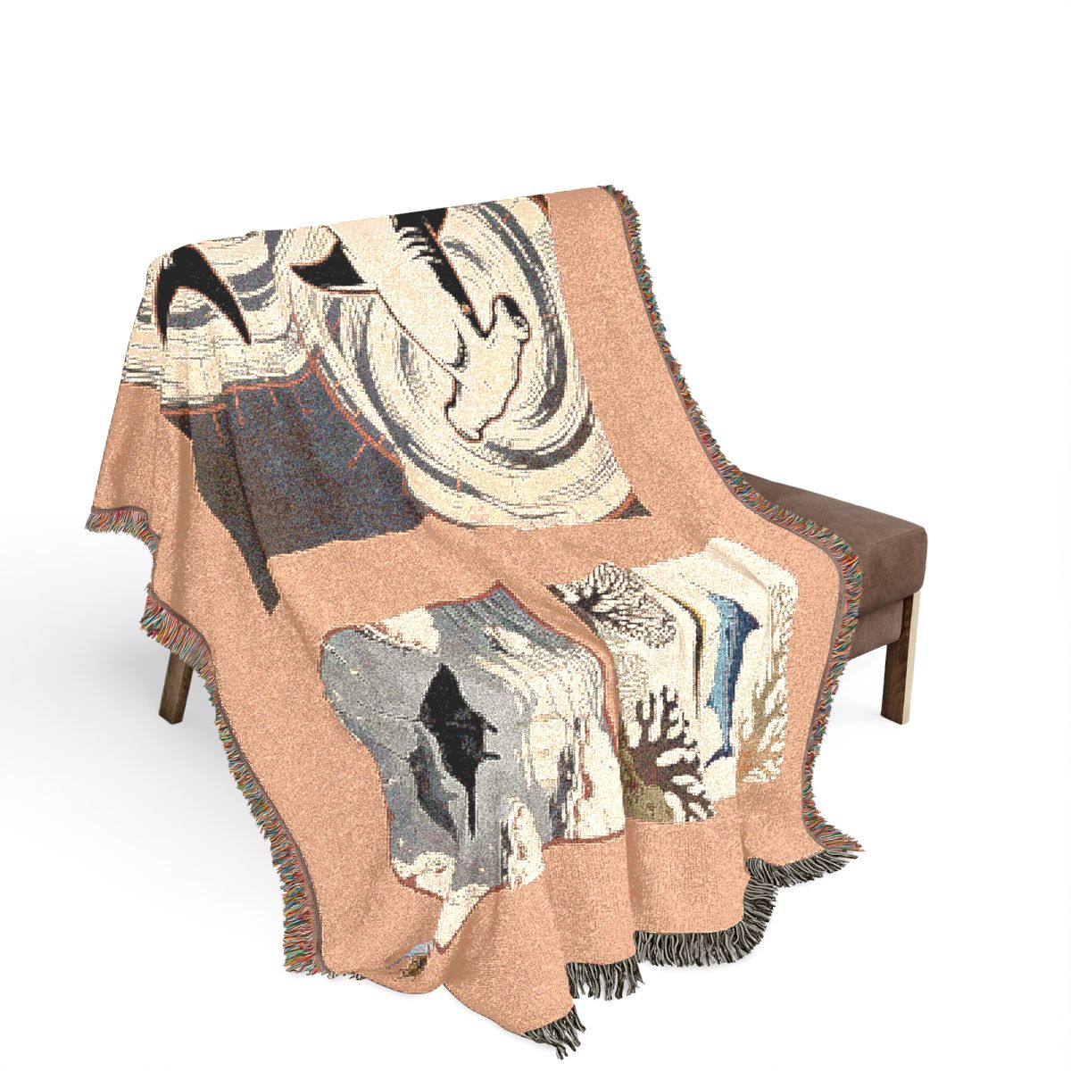 Original Art 1138 100% Cotton Woven Blanket, other view.