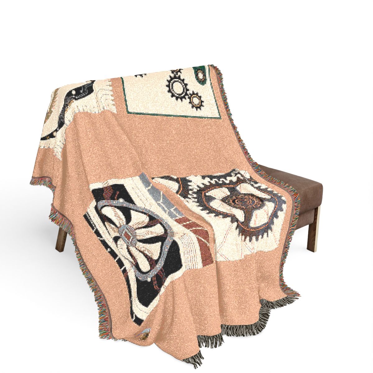 Original Art 1140 100% Cotton Woven Blanket, other view.
