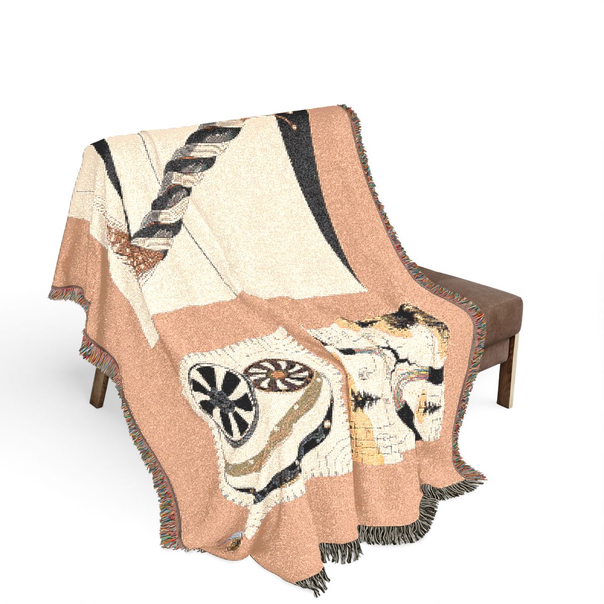 Original Art 1149 100% Cotton Woven Blanket, other view.