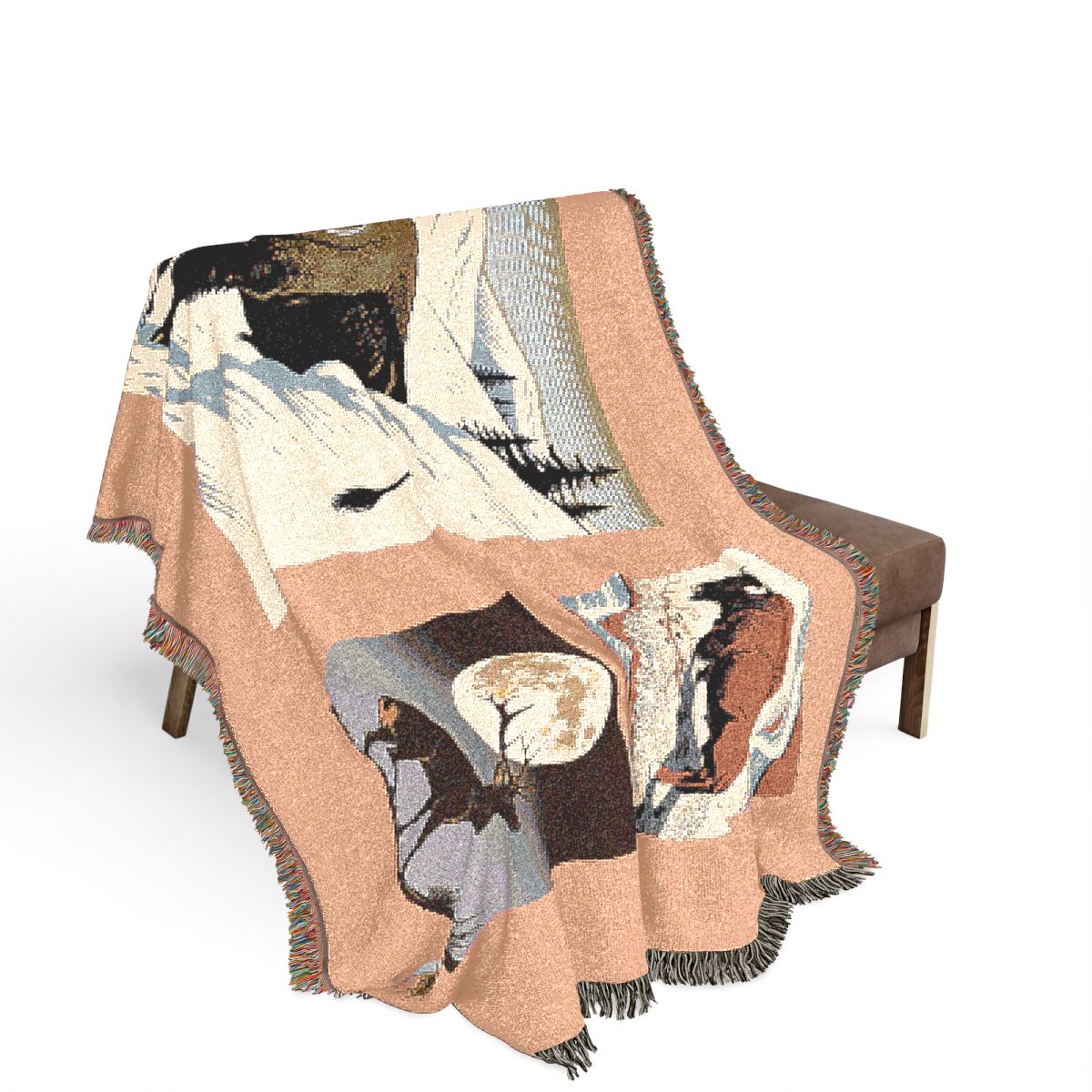 Original Art 1151 100% Cotton Woven Blanket, other view.