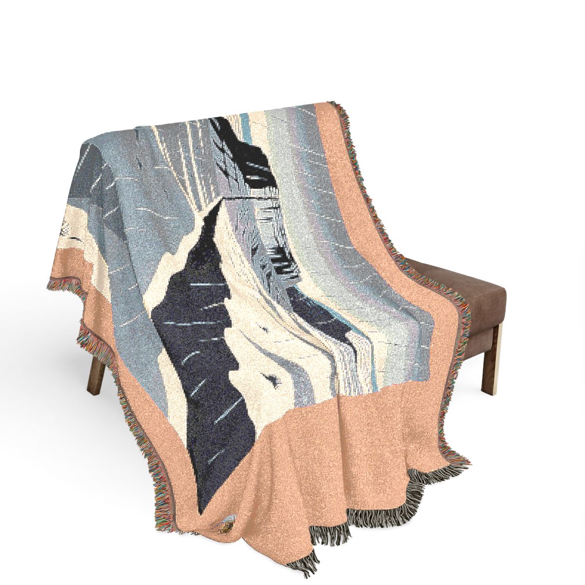 Original Art 1153 100% Cotton Woven Blanket, other view.