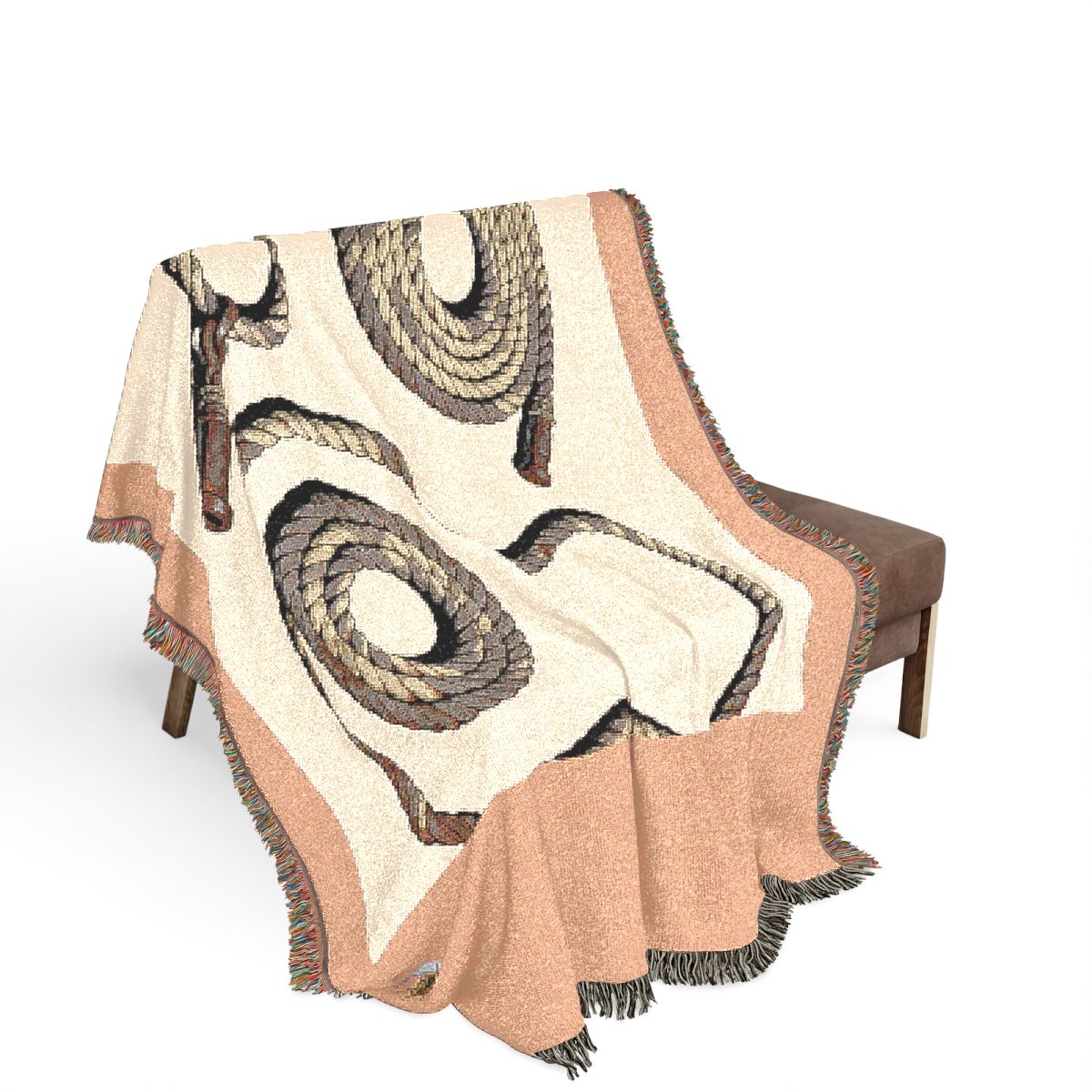 Original Art 1154 100% Cotton Woven Blanket, other view.
