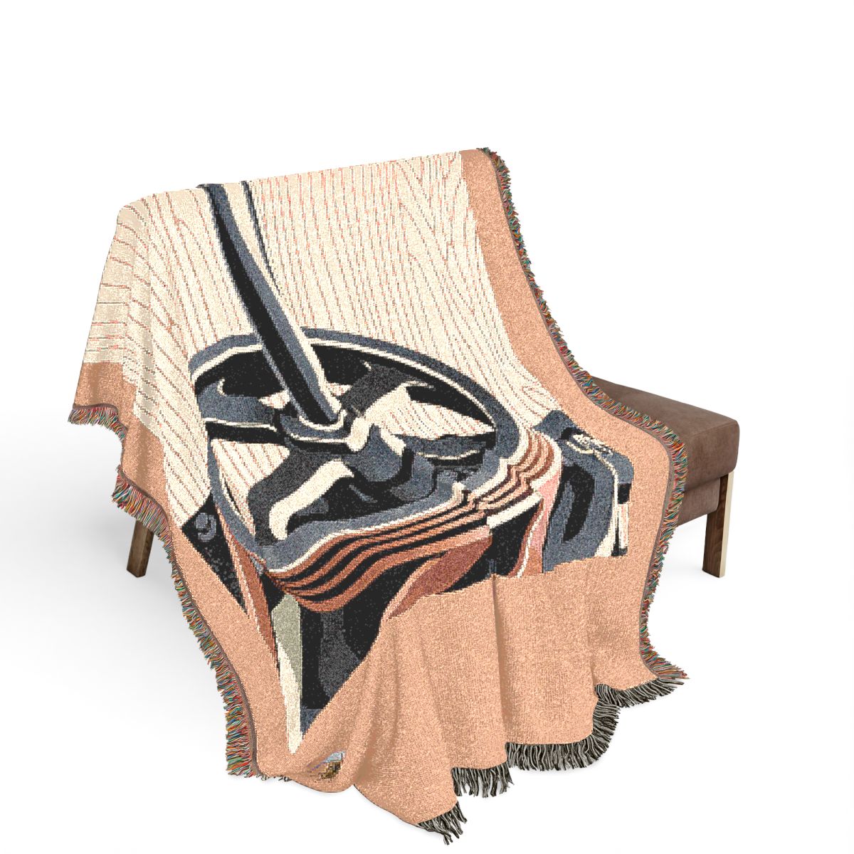 Original Art 1155 100% Cotton Woven Blanket, other view.