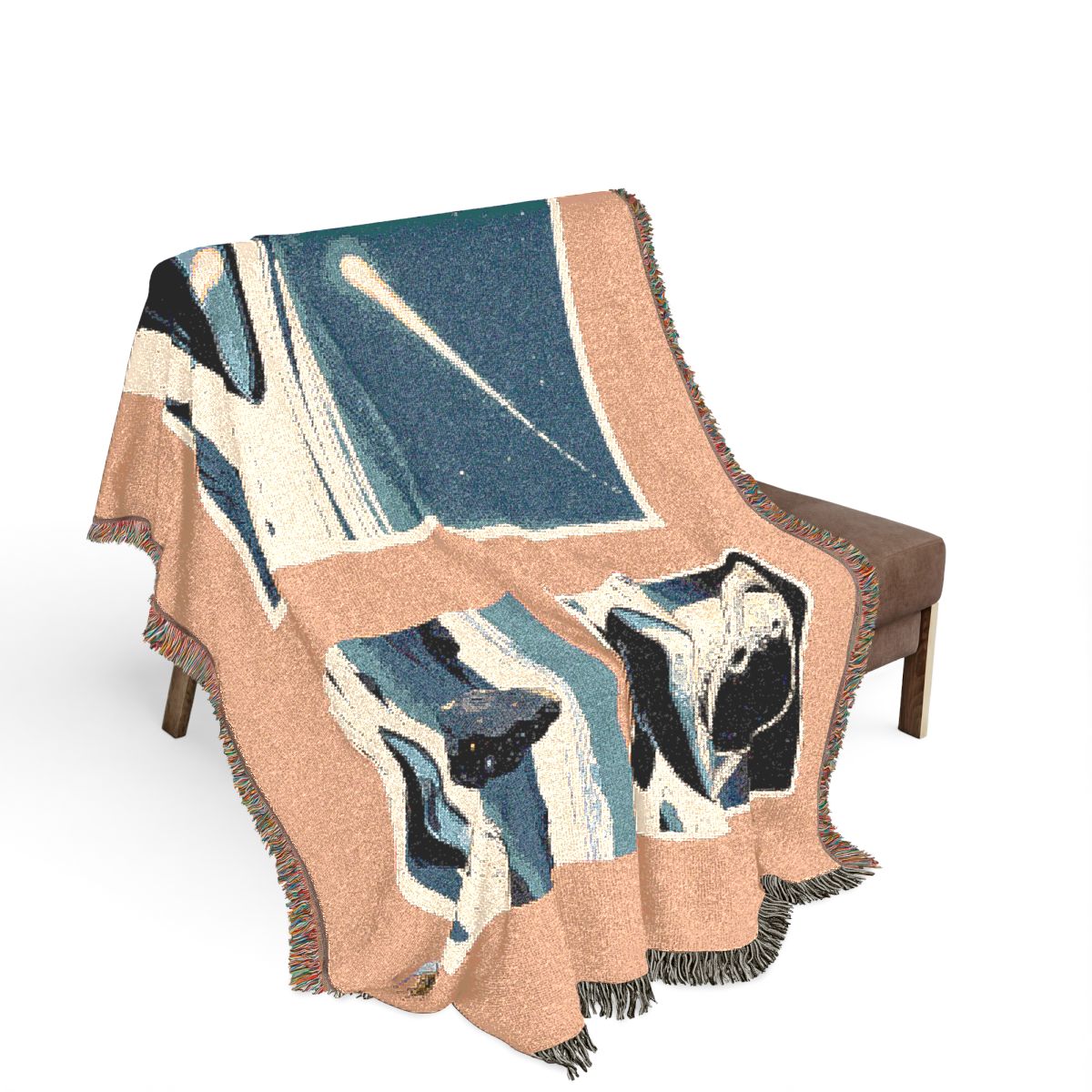 Original Art 1161 100% Cotton Woven Blanket, other view.