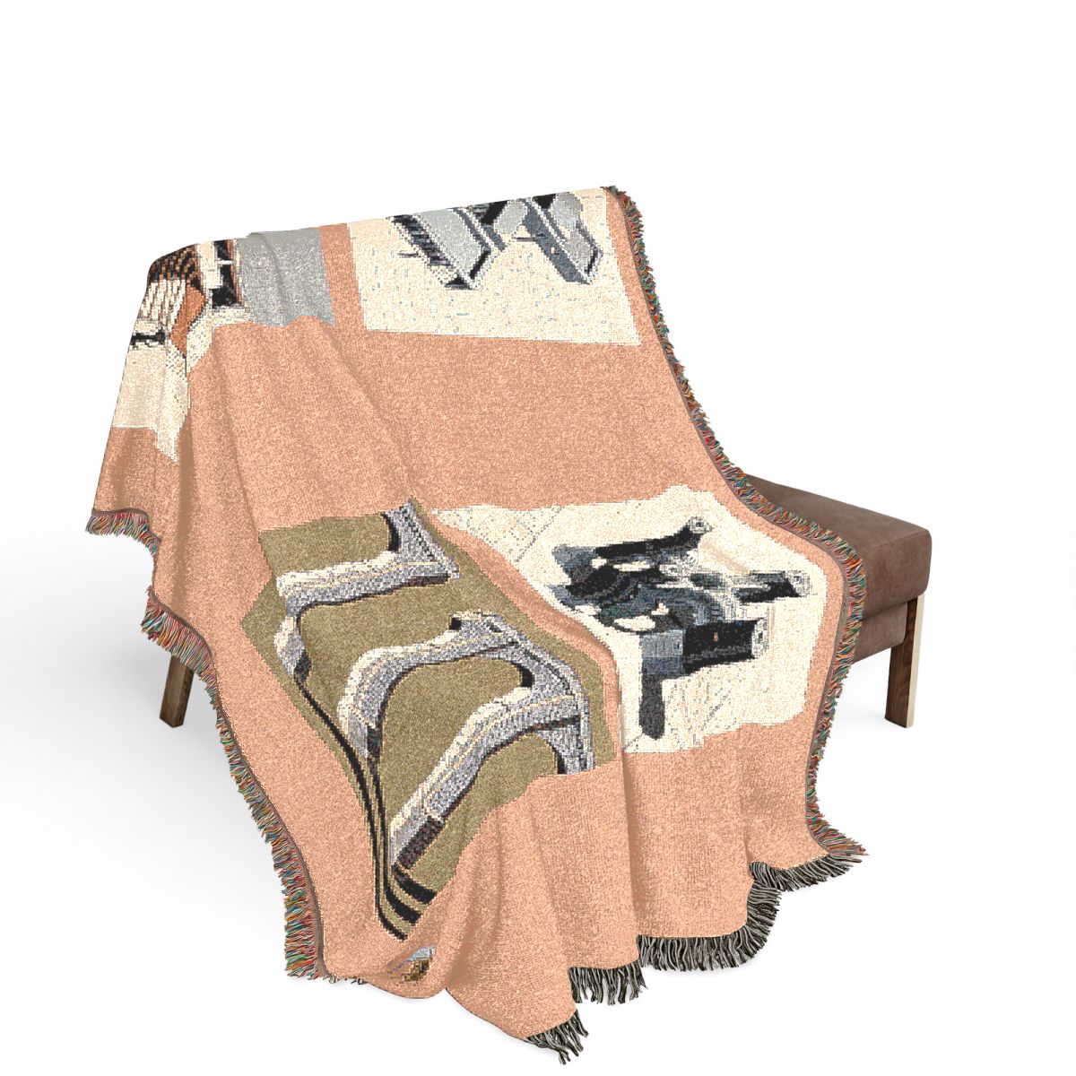Original Art 1162 100% Cotton Woven Blanket, other view.