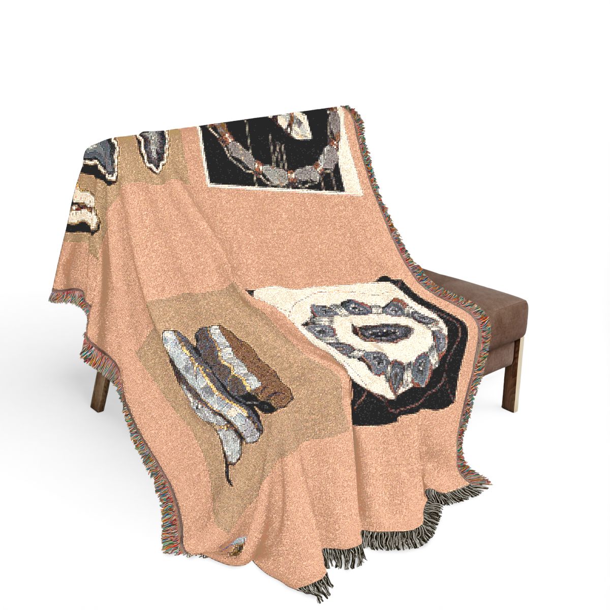 Original Art 1164 100% Cotton Woven Blanket, other view.