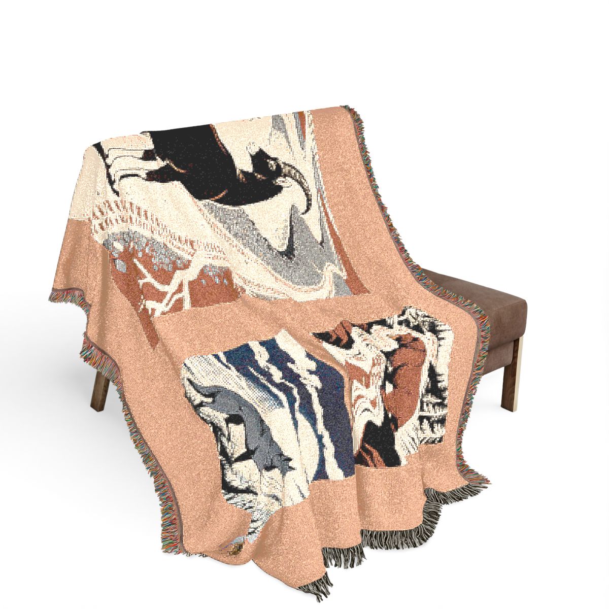 Original Art 1165 100% Cotton Woven Blanket, other view.