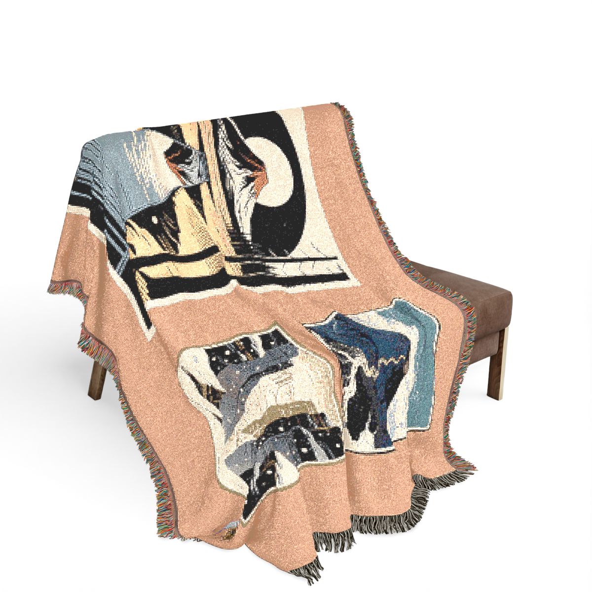 Original Art 1171 100% Cotton Woven Blanket, other view.