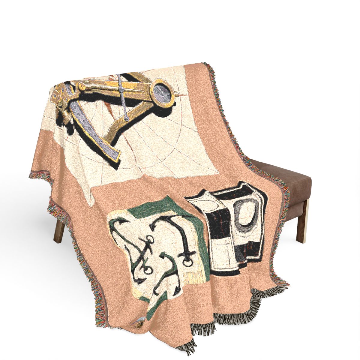 Original Art 1172 100% Cotton Woven Blanket, other view.