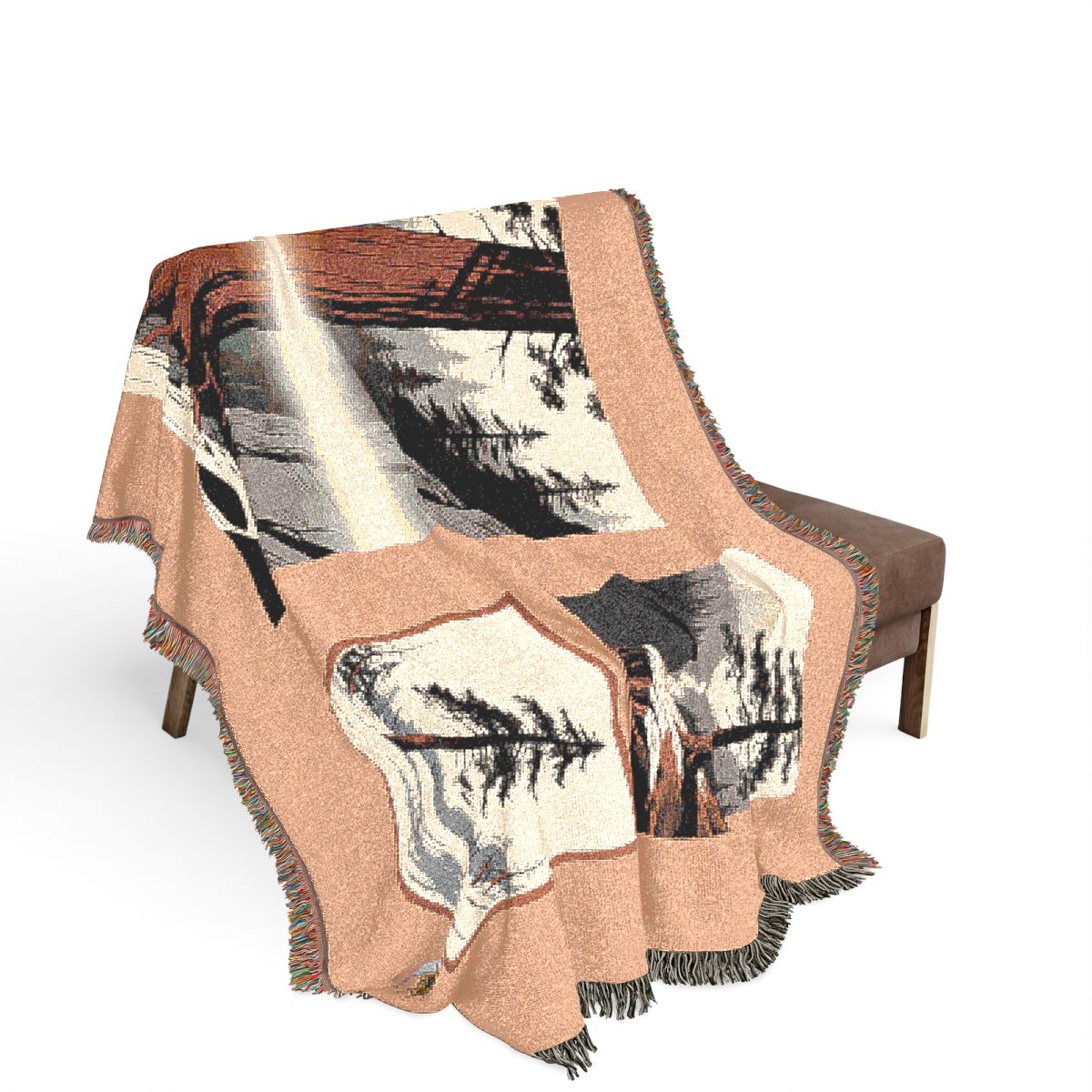 Original Art 1175 100% Cotton Woven Blanket, other view.