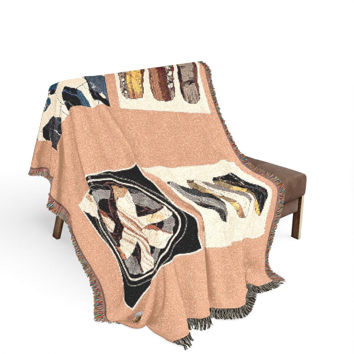 Original Art 1178 100% Cotton Woven Blanket, other view.