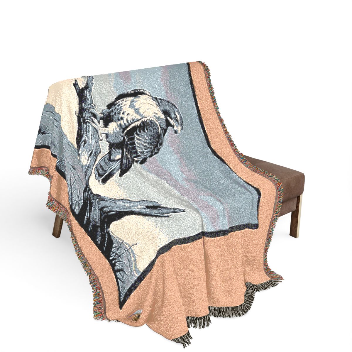 Original Art 1184 100% Cotton Woven Blanket, other view.