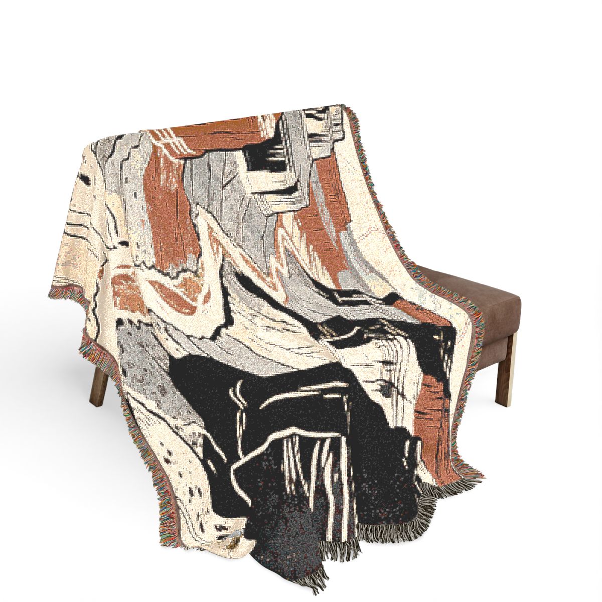 Original Art 1186 100% Cotton Woven Blanket, other view.