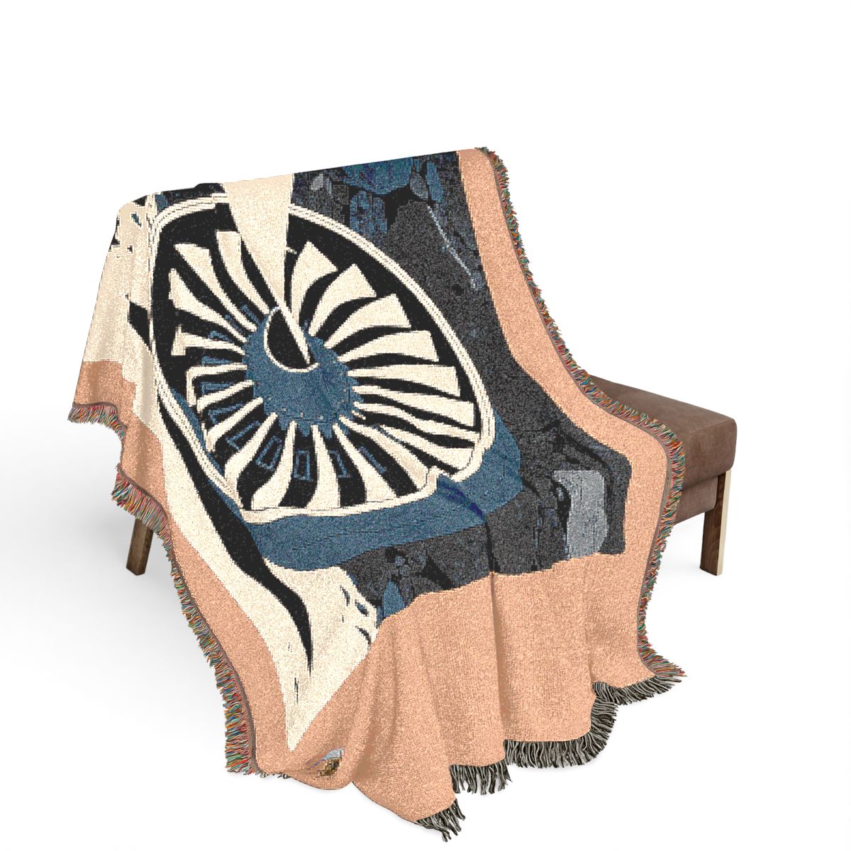 Original Art 1188 100% Cotton Woven Blanket, other view.