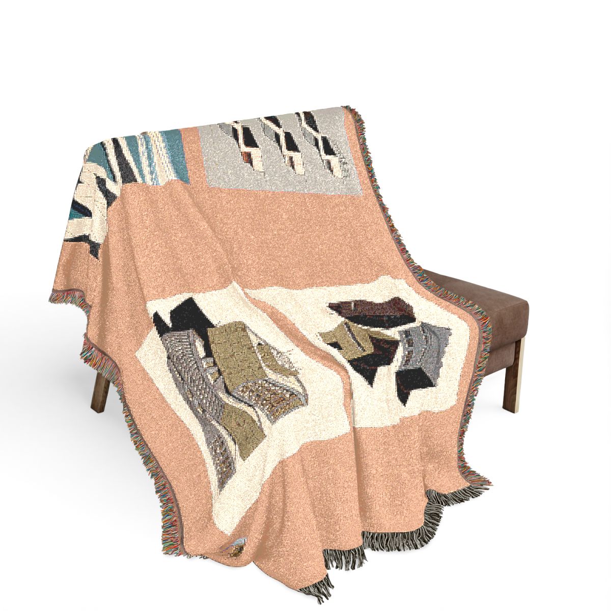 Original Art 1196 100% Cotton Woven Blanket, other view.