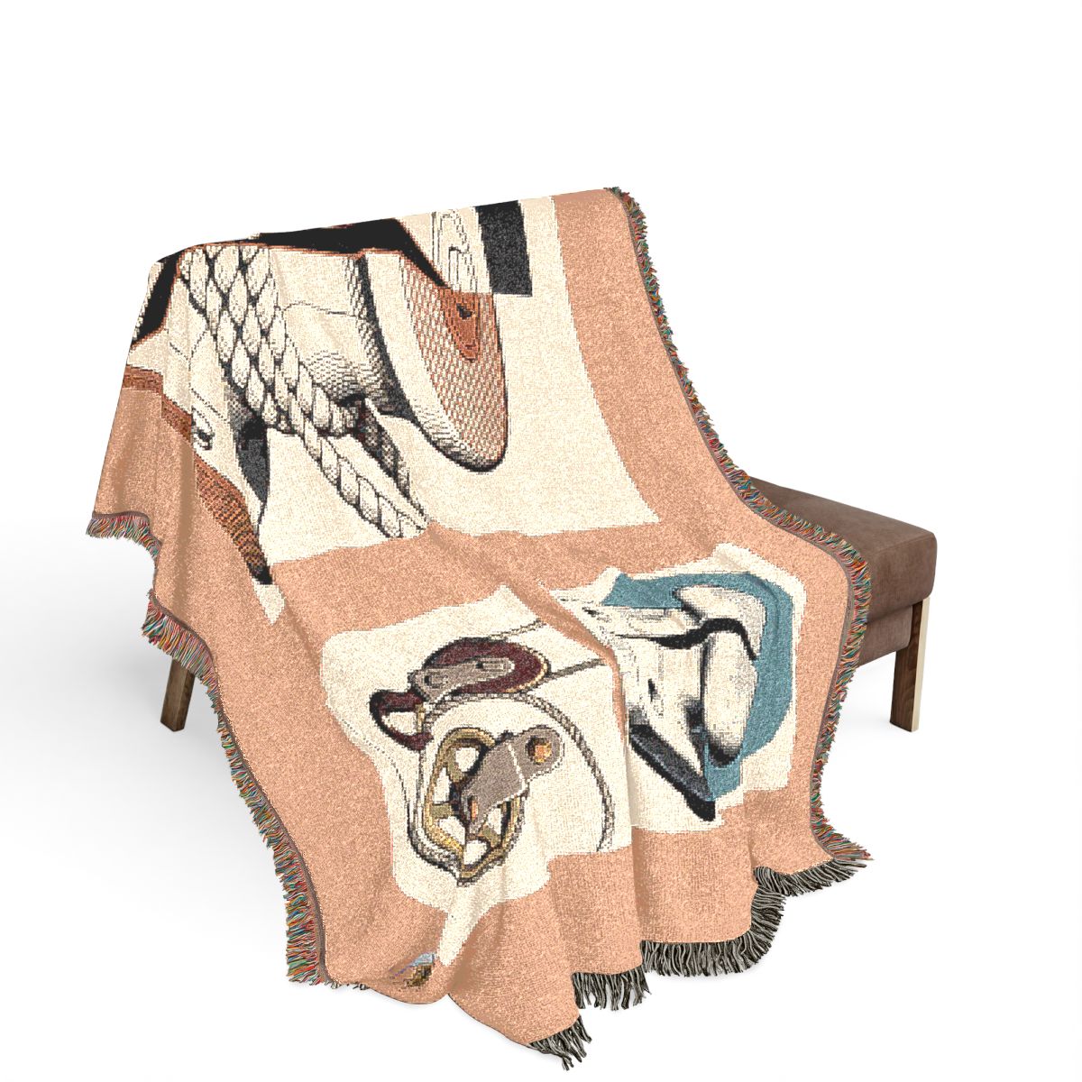 Original Art 1202 100% Cotton Woven Blanket, other view.