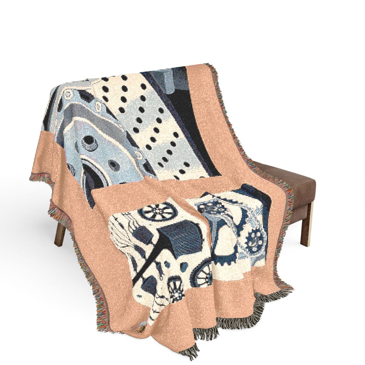 Original Art 1208 100% Cotton Woven Blanket, other view.