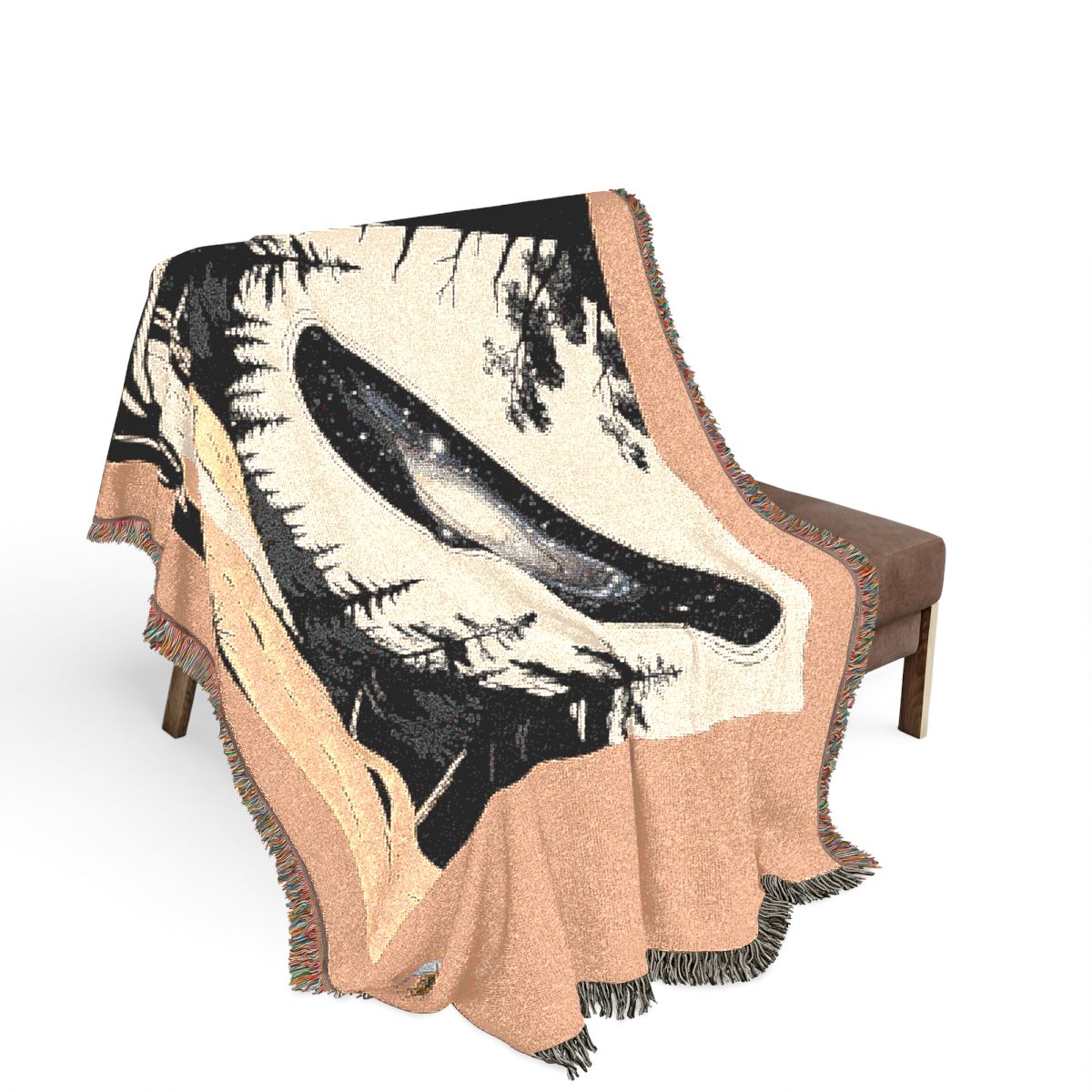 Original Art 1209 100% Cotton Woven Blanket, other view.