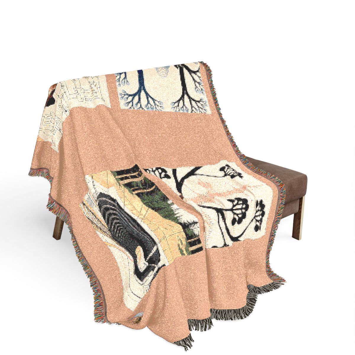Original Art 1212 100% Cotton Woven Blanket, other view.