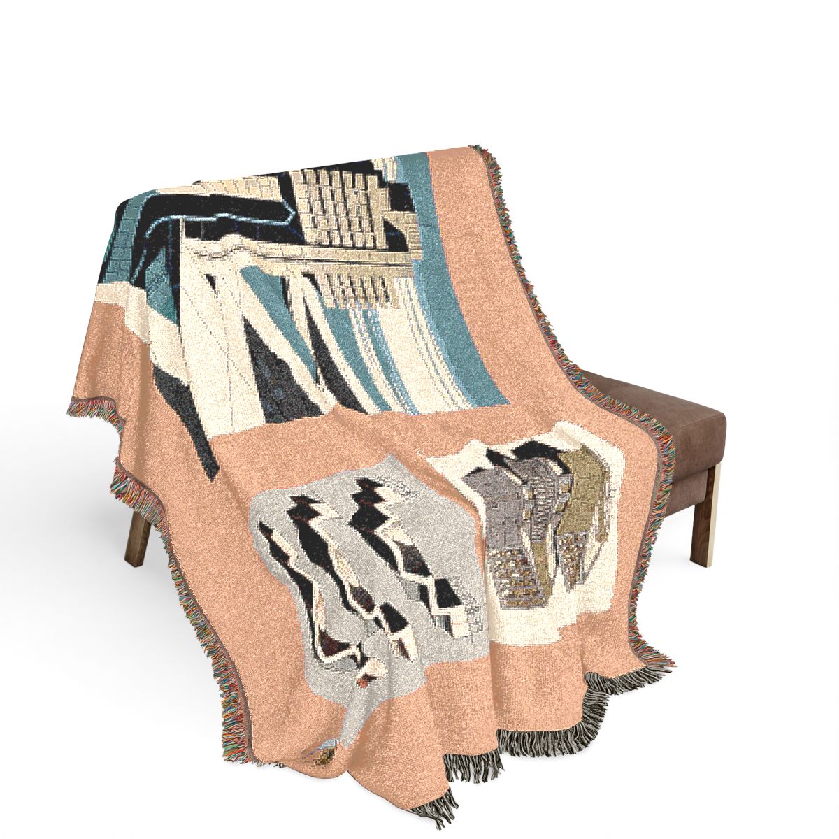 Original Art 1226 100% Cotton Woven Blanket, other view.