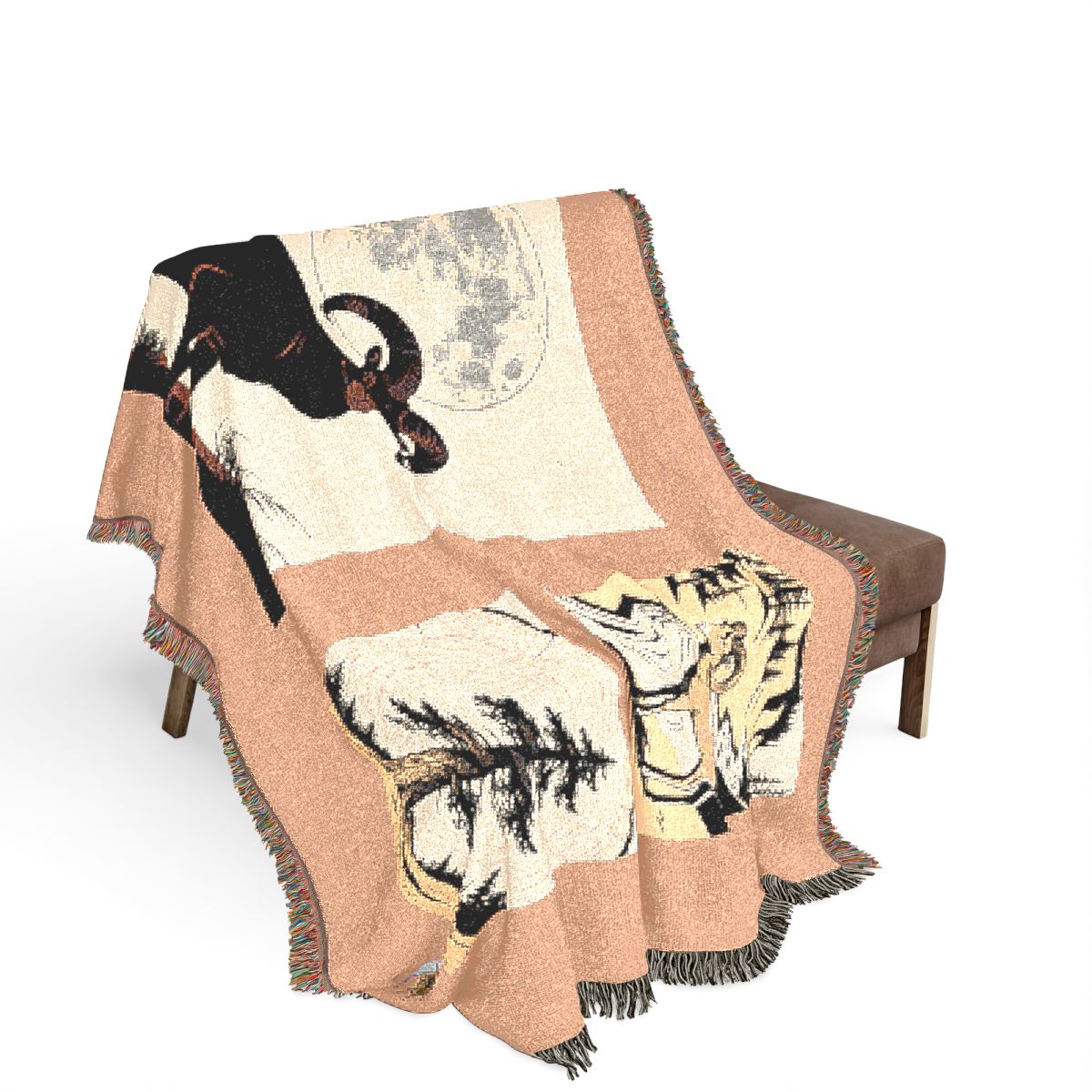 Original Art 1232 100% Cotton Woven Blanket, other view.