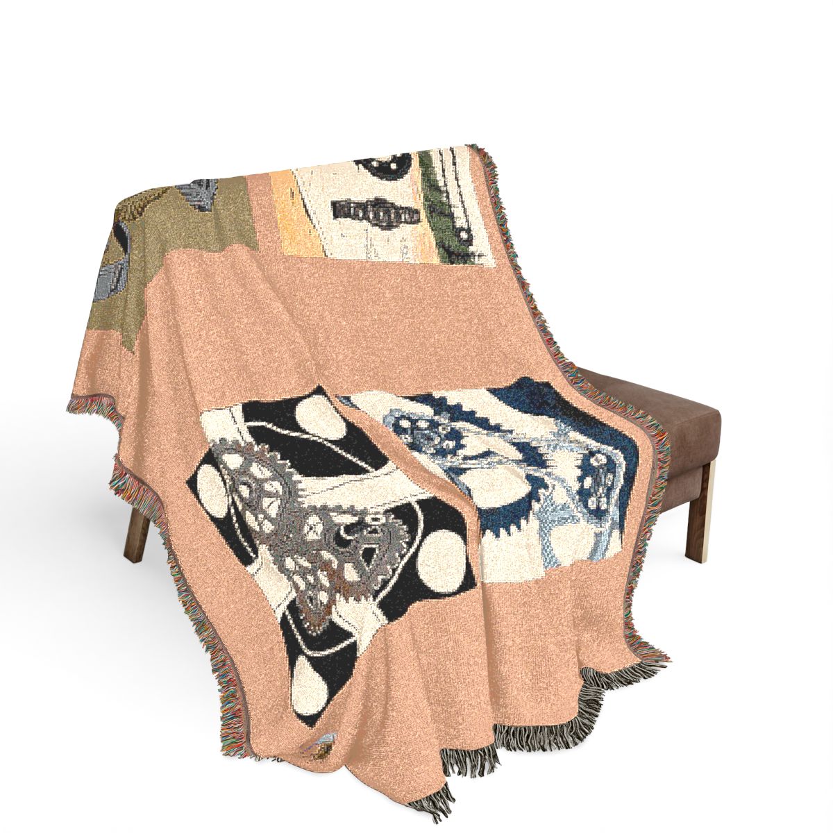 Original Art 1236 100% Cotton Woven Blanket, other view.