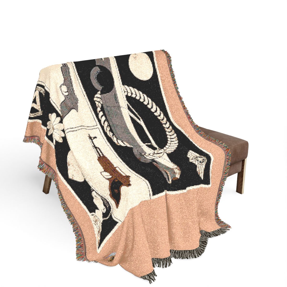 Original Art 1237 100% Cotton Woven Blanket, other view.