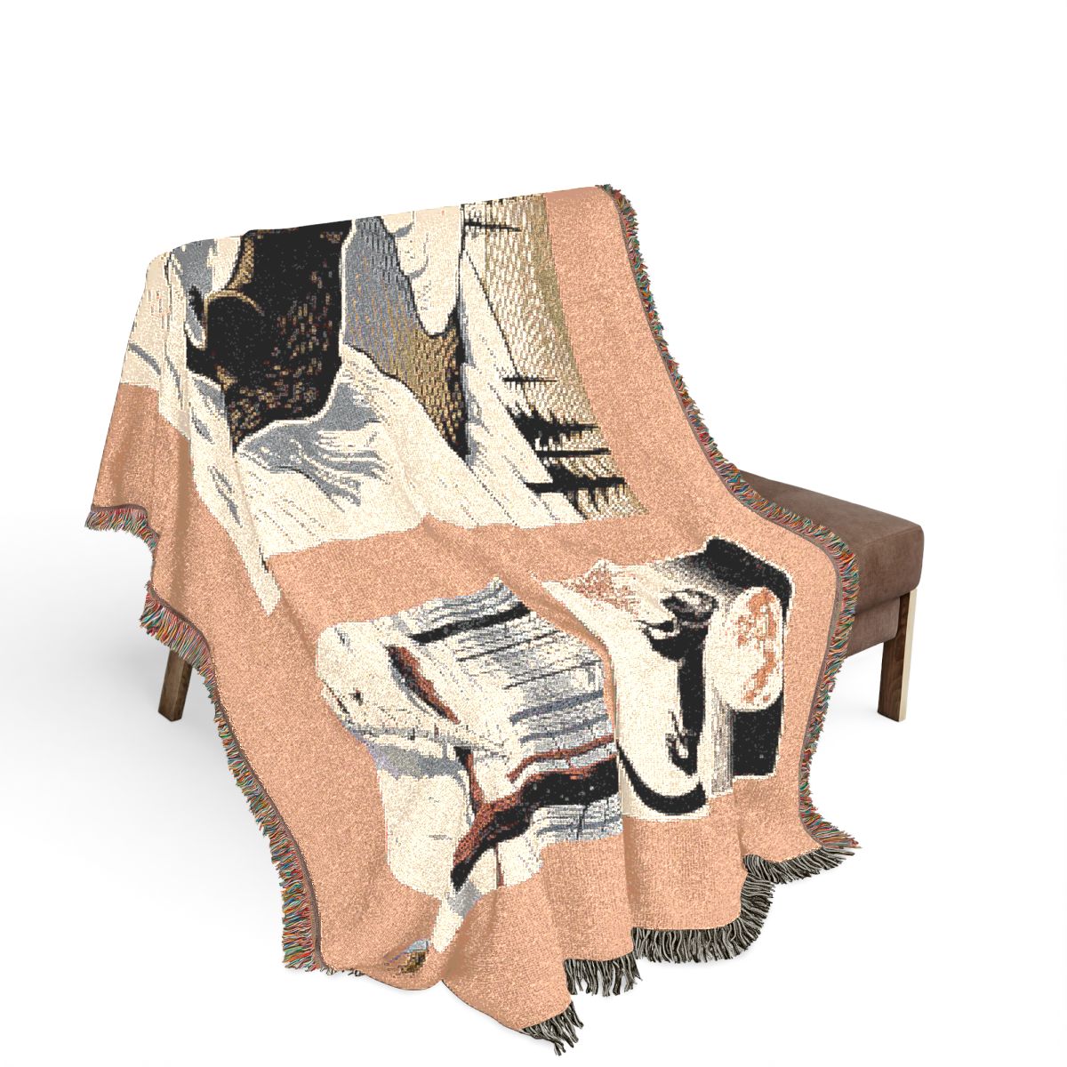 Original Art 1247 100% Cotton Woven Blanket, other view.