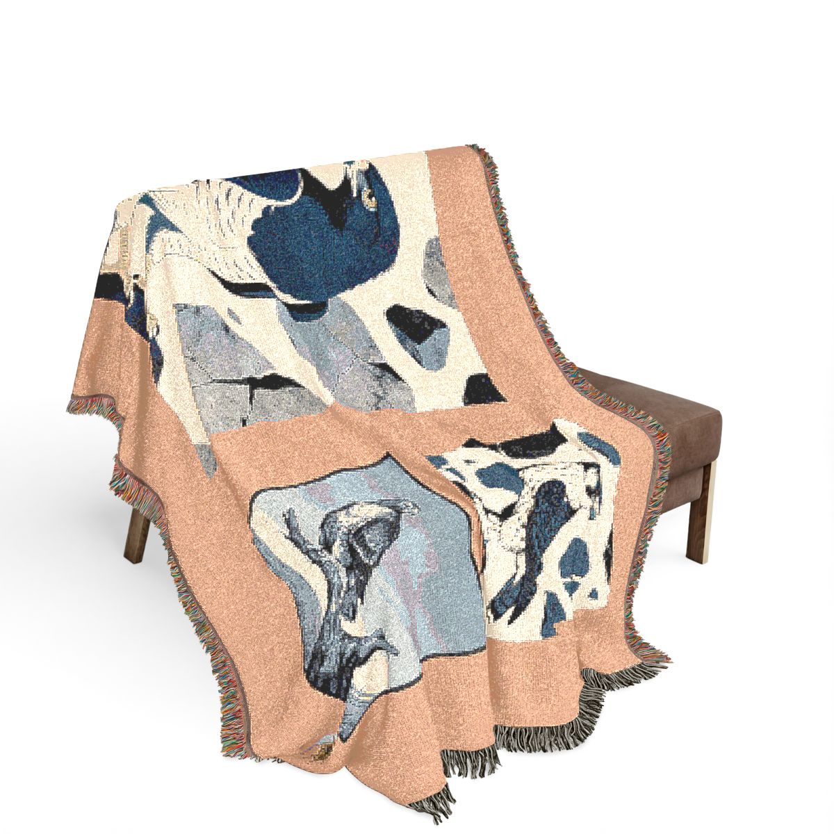 Original Art 1248 100% Cotton Woven Blanket, other view.