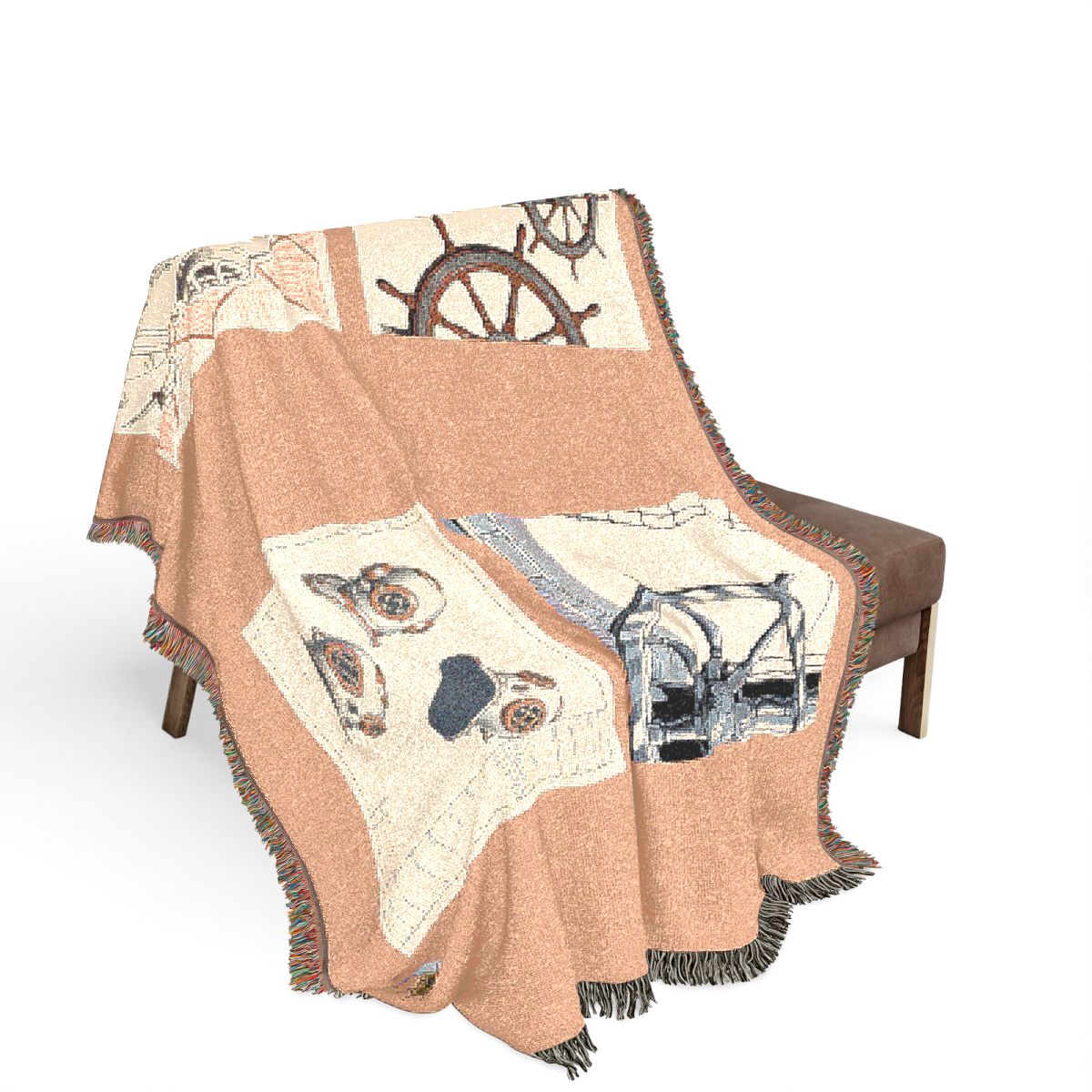 Original Art 1250 100% Cotton Woven Blanket, other view.