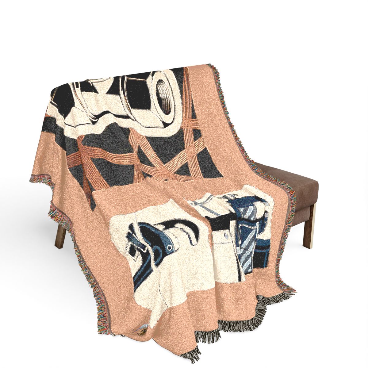 Original Art 1251 100% Cotton Woven Blanket, other view.