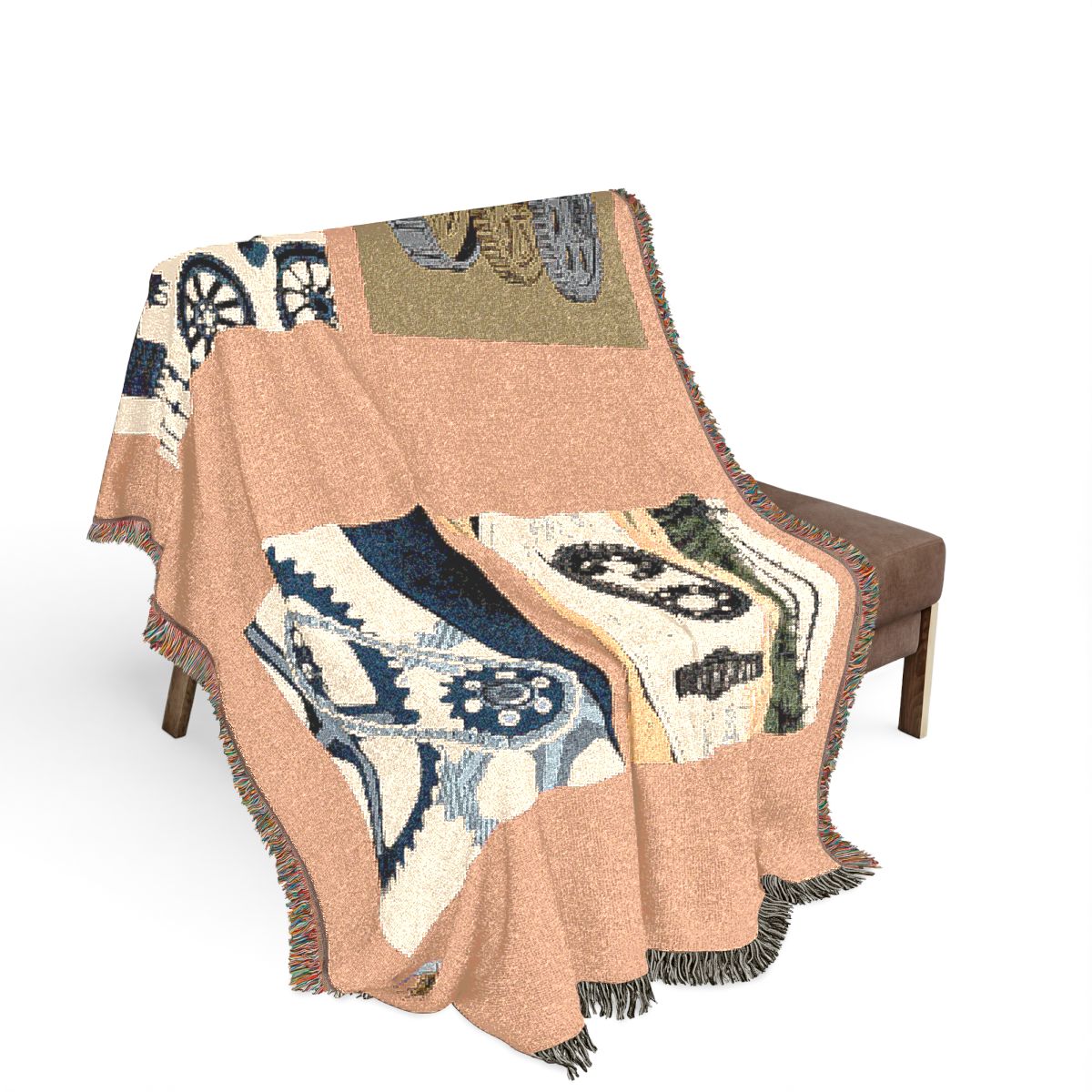 Original Art 1256 100% Cotton Woven Blanket, other view.