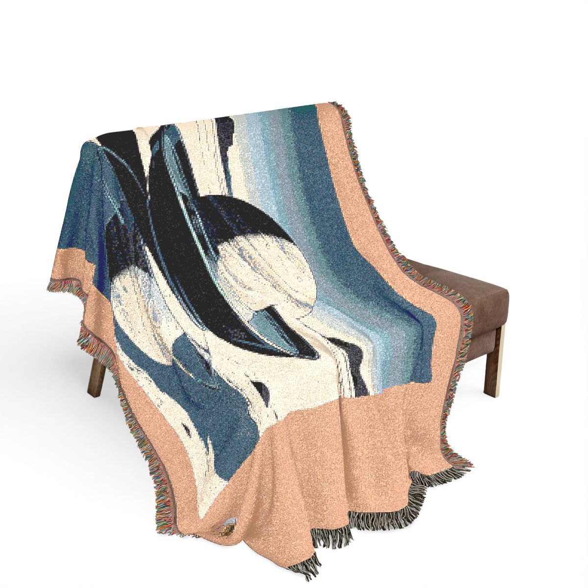 Original Art 1257 100% Cotton Woven Blanket, other view.