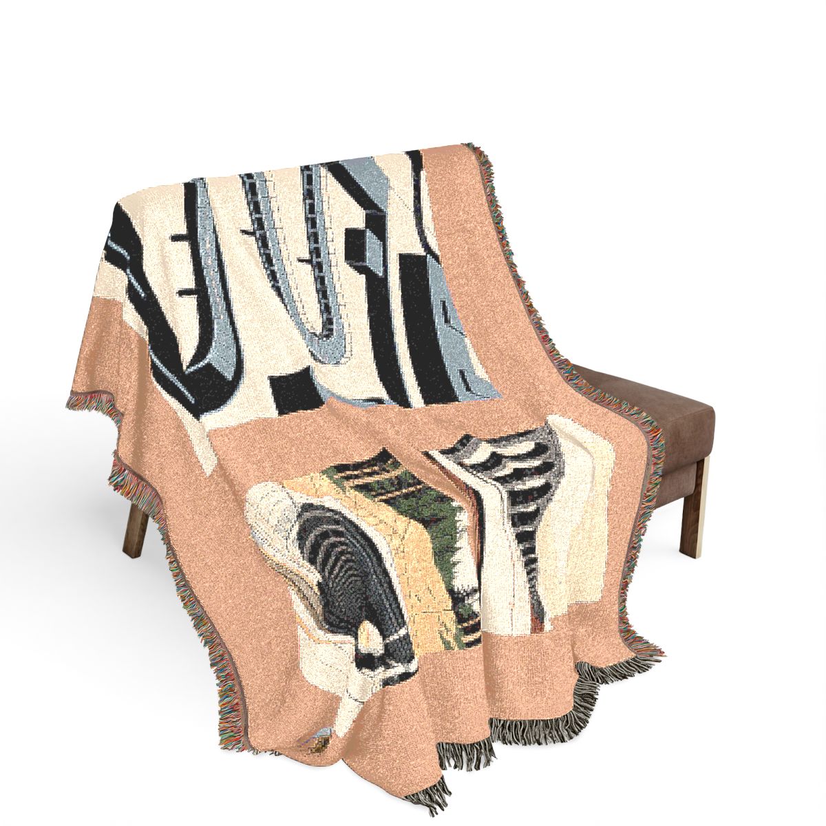 Original Art 1258 100% Cotton Woven Blanket, other view.