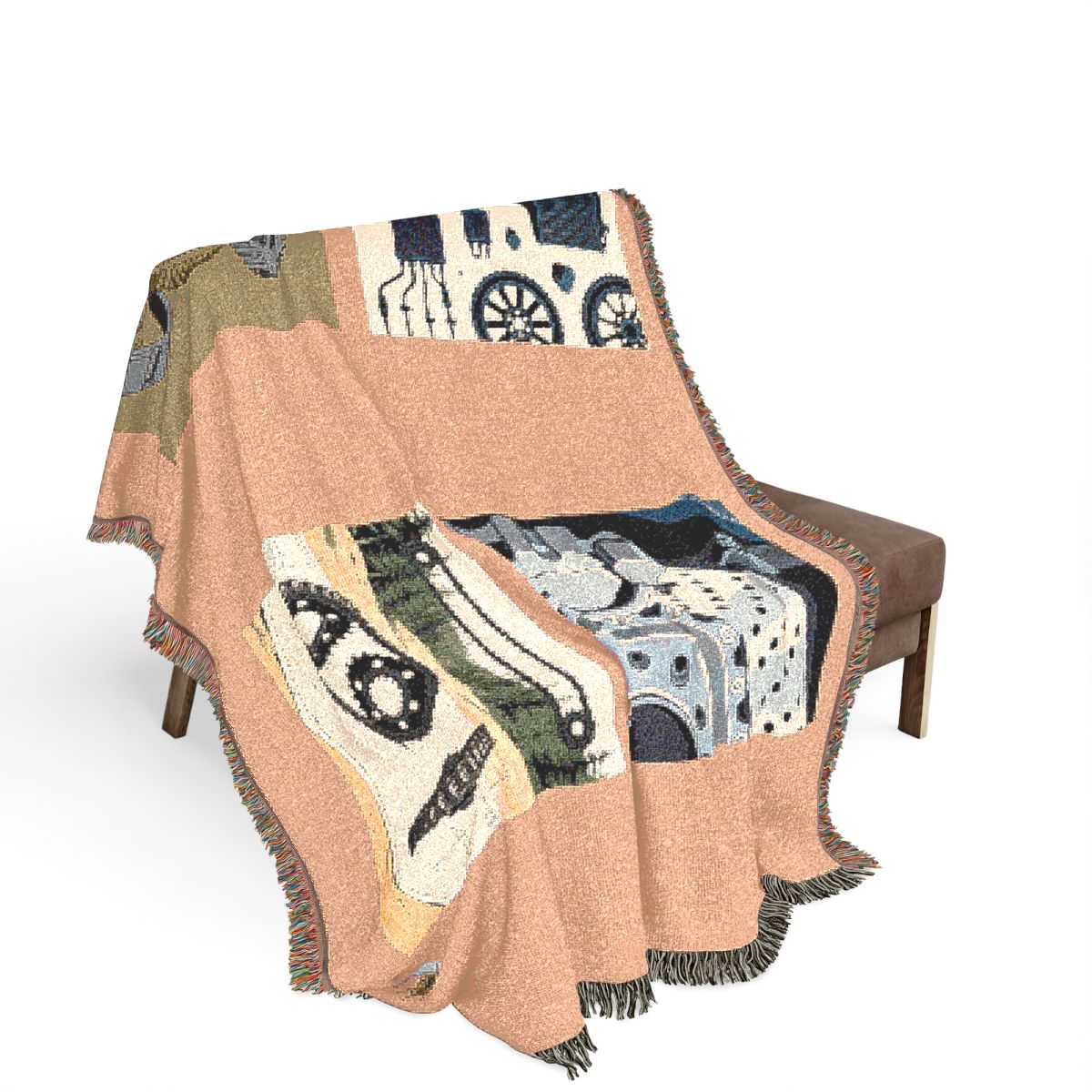 Original Art 1270 100% Cotton Woven Blanket, other view.