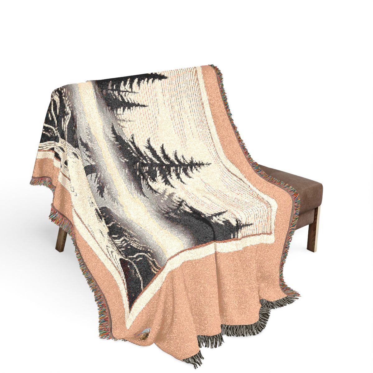 Original Art 1271 100% Cotton Woven Blanket, other view.