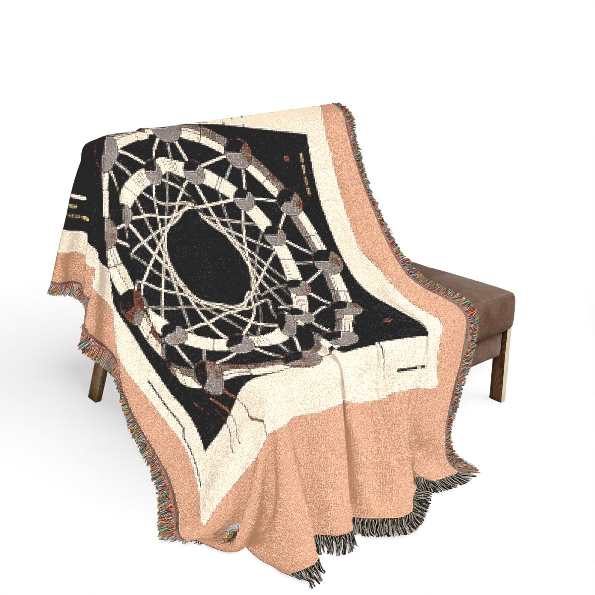 Original Art 1273 100% Cotton Woven Blanket, other view.