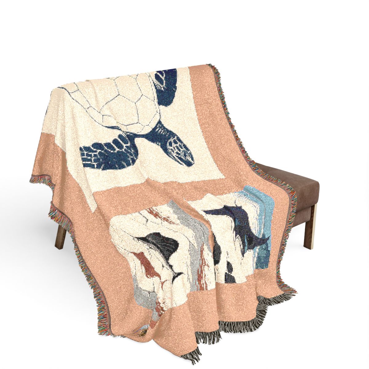 Original Art 1281 100% Cotton Woven Blanket, other view.